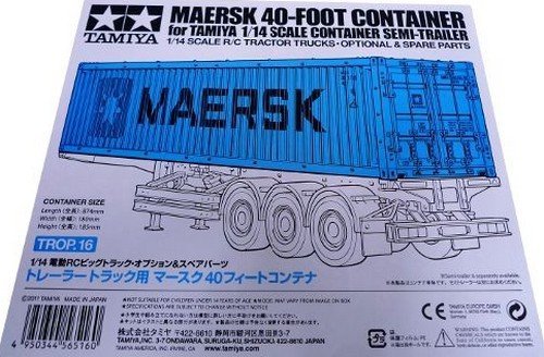 56516 Tamiya Maersk 40 Foot Container For 1 14 Scale Semi Trailer