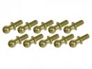 3RACING 7075 Aluminum 4.8MM Ball Stud L=6 (10 pcs) - Teflon Coated - 3RAC-BS4806/TE