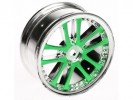 3RACING 1/10 5 Dual Spoke Rim On Road (0 Offset - 24mm) - Green - WH-02/GR