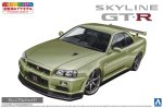 Aoshima 06559 - 1/24 Nissan BNR34 Skyline GT-R R34 V-spec II Nur 2002 Millennium Jade Pre Painted Model 03-C