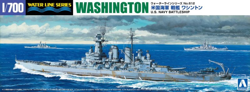 Aoshima 06735 - 1/700 U.S Navy Battleship Washington