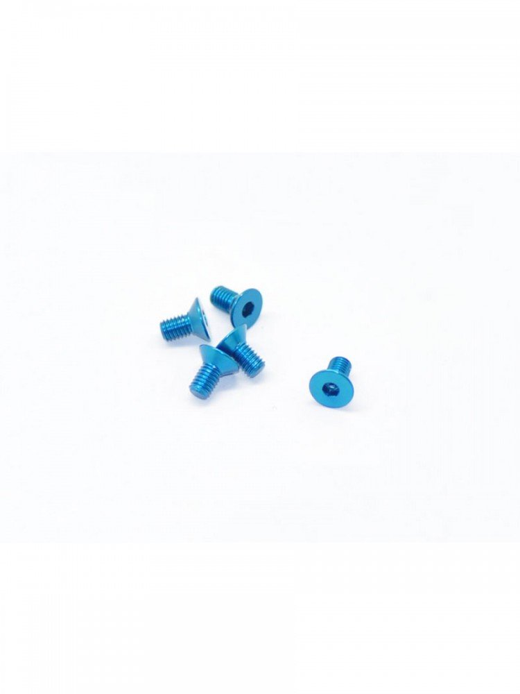 Arrowmax AM-14CS3006-B Aluminium Screw Allen Countersunk M3x6 Blue (7075) (5)