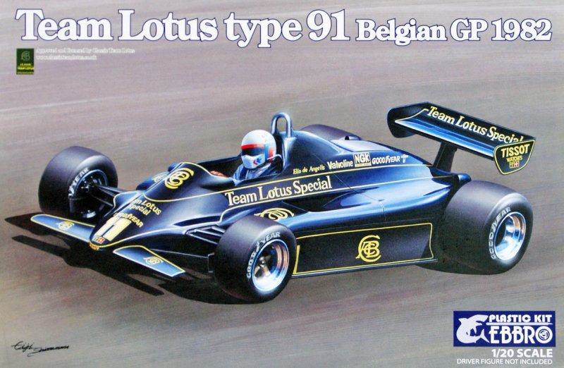 Ebbro 20019 - 1/20 Team Lotus Type 91 Belgian GP 1982