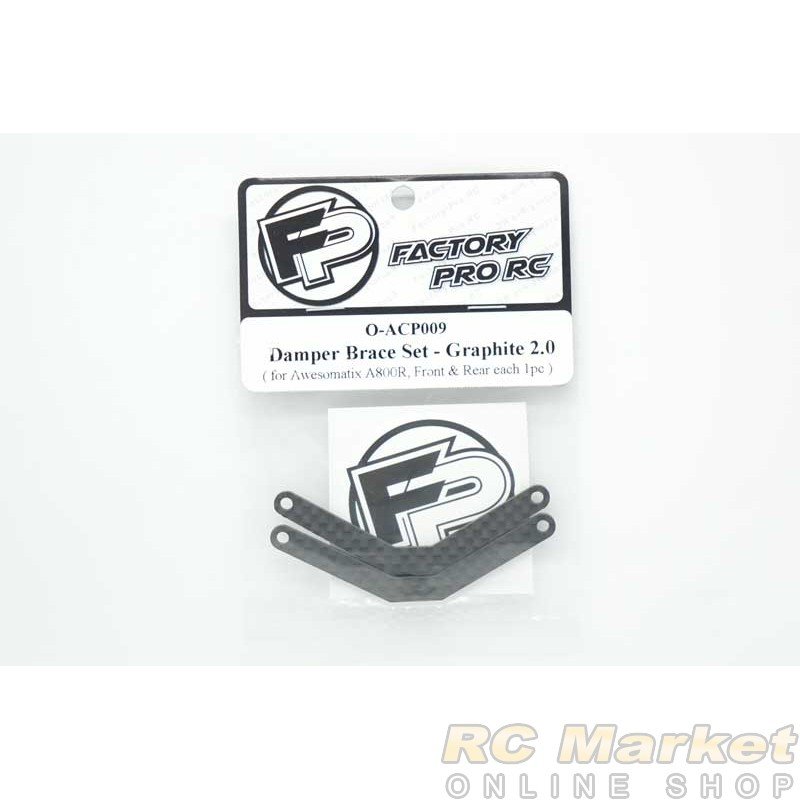 Factory Pro FP-O-ACP009 Awesomatix A800R Damper Brace Set - Graphite 2mm ( Front & Rear Each 1pc)