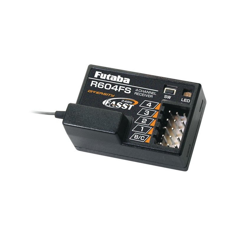 Futaba R604FS-24G - R604FS-FM2.4G 4-ch Receiver (Bulk-Packing)