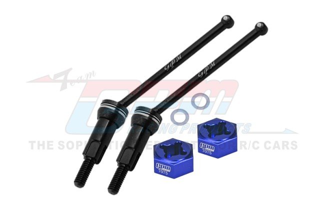 ARRMA GRANITE GROM MEGA 4140 Medium Carbon Steel Front / Rear CVD Drive Shafts With Aluminum 7075 Wheel Hex - GPM MGG048F/RS