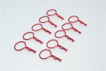 Medium Fluorescent Round Body Clip set (Mixed Color) - 10pcs - GPM AC002MRM