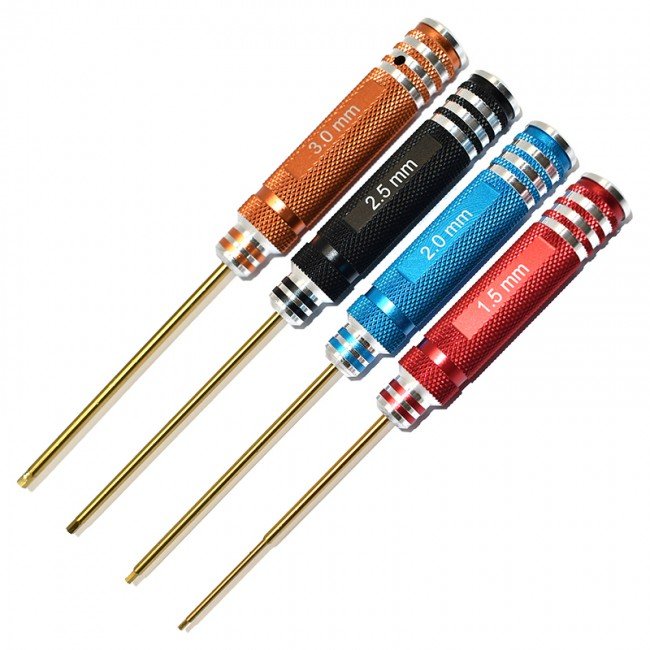 4 colors 4pcs set Hex 1.5/2.0/2.5/3.0mm Ti Tips - GPM NSD054