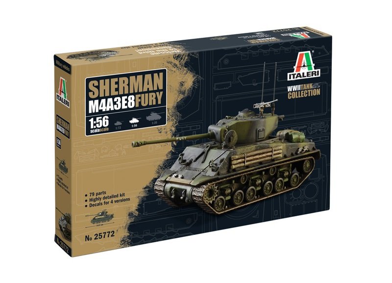 Italeri 25772 - 1/56 M4A3E8 Sherman