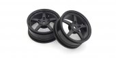 Kyosho FAH705BK - 5-Spoke Racing Wheel (Black / 2pcs)