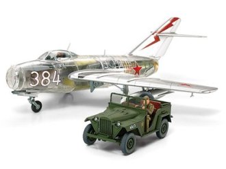 89729 Tamiya - 1/48 MiG 15 bis (Clear Edition) w/Field Car GAZ-67B