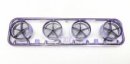 Tamiya 9004487 - Low Profile 5-Spoke Metallic Purple Plated Wheels