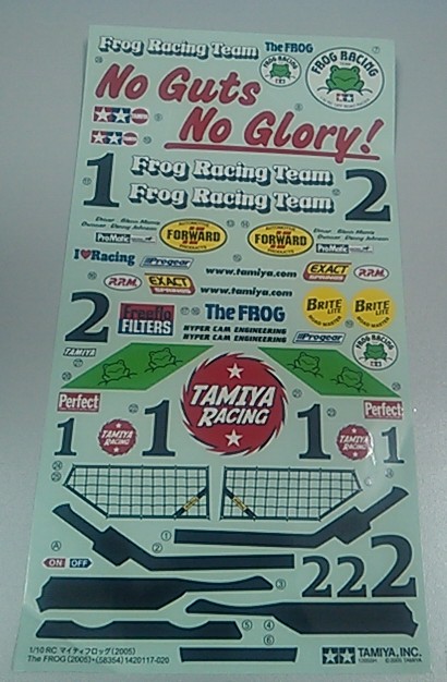 Tamiya 58354S - Sticker set for FROG (2005)