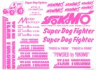 Yokomo ZC-D4PI Super Dog Fighter Decal (Pink)