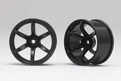 Yokomo RP-6213B6A RP Drift Wheel 6spoke 01 offset 6 Black