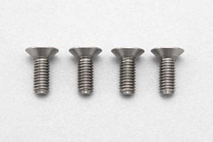 Yokomo RP-042-08A M3x8mm High Precision Cutting Titanium flat head socket screw